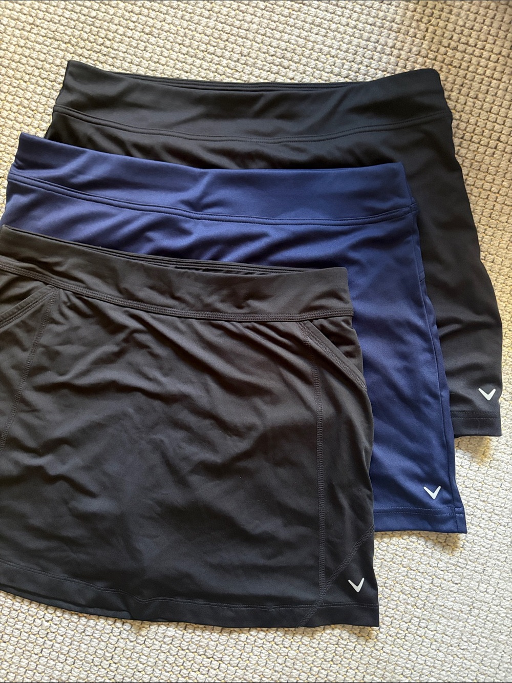 Callaway Women's Skort trio - Black & Navy Athletic Skorts